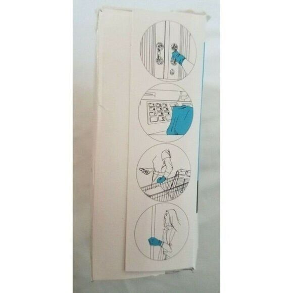 Size M/L Antimicrobial Fingerless Safety Gloves by ghluv Black 2 Pair (PPE) - Picture 4 of 5